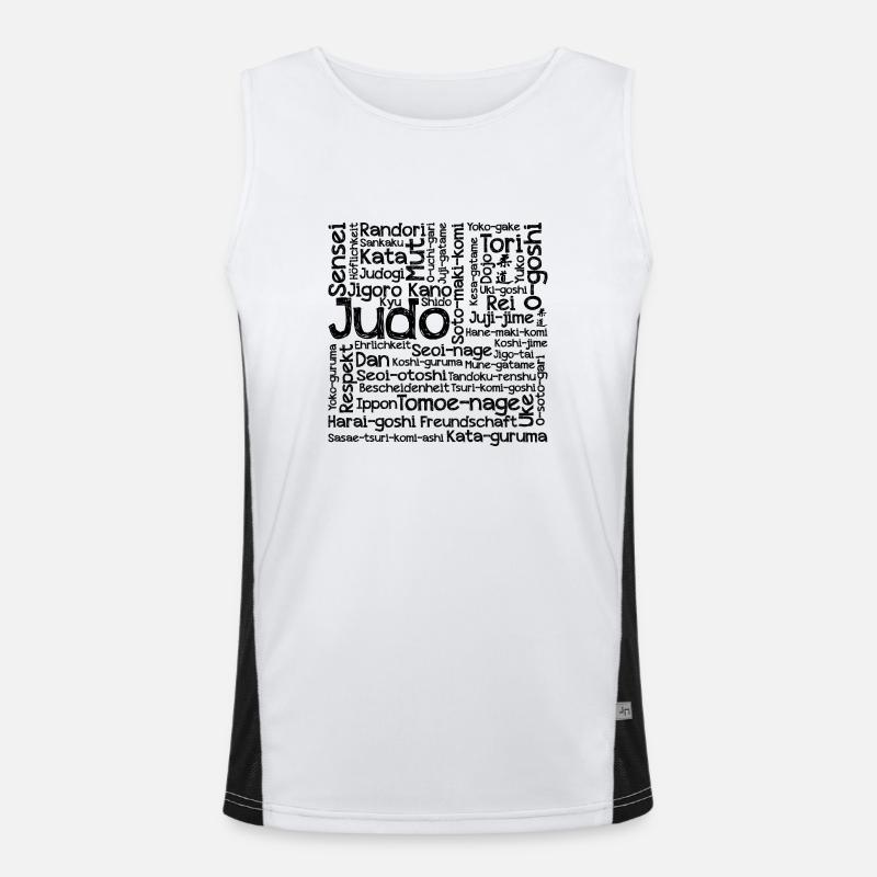Judo Techniken Funktionelles Kontrast-Tank Top für Männer 