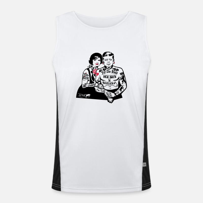 For The Hood - Berlin (for light backgrounds) Men's Functional Contrast Tank Top 