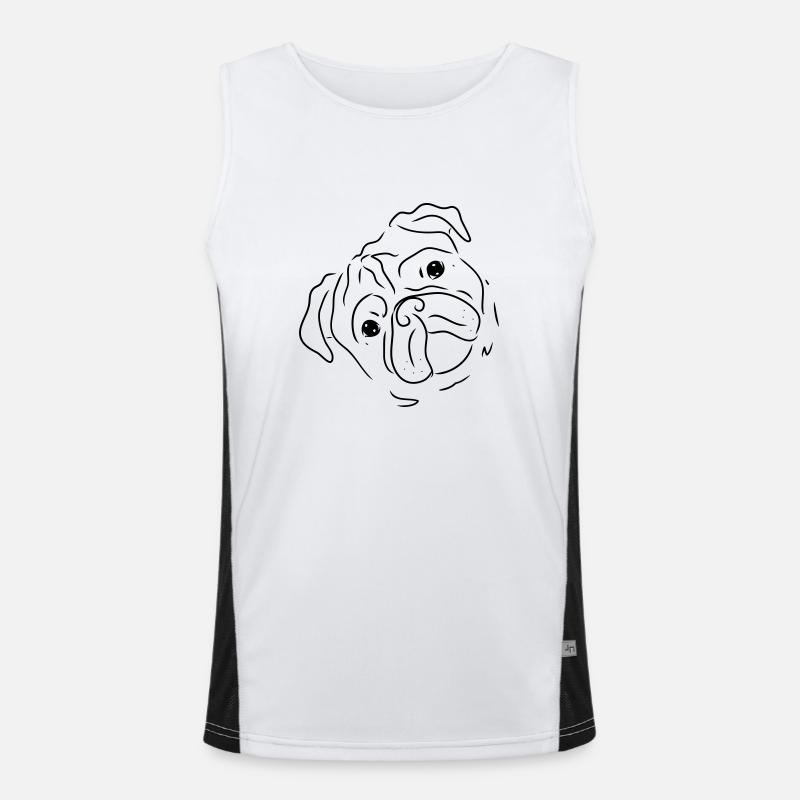 Mignon, bouffon, chien propriétaire, cadeau Débardeur respirant contrasté Homme 