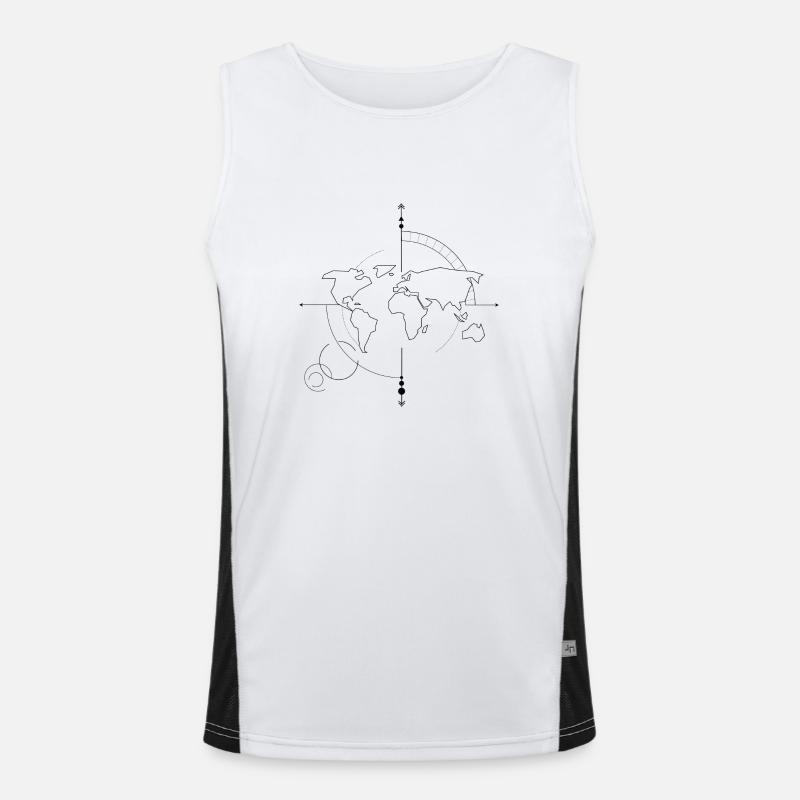 Kompass Funktionelles Kontrast-Tank Top für Männer 