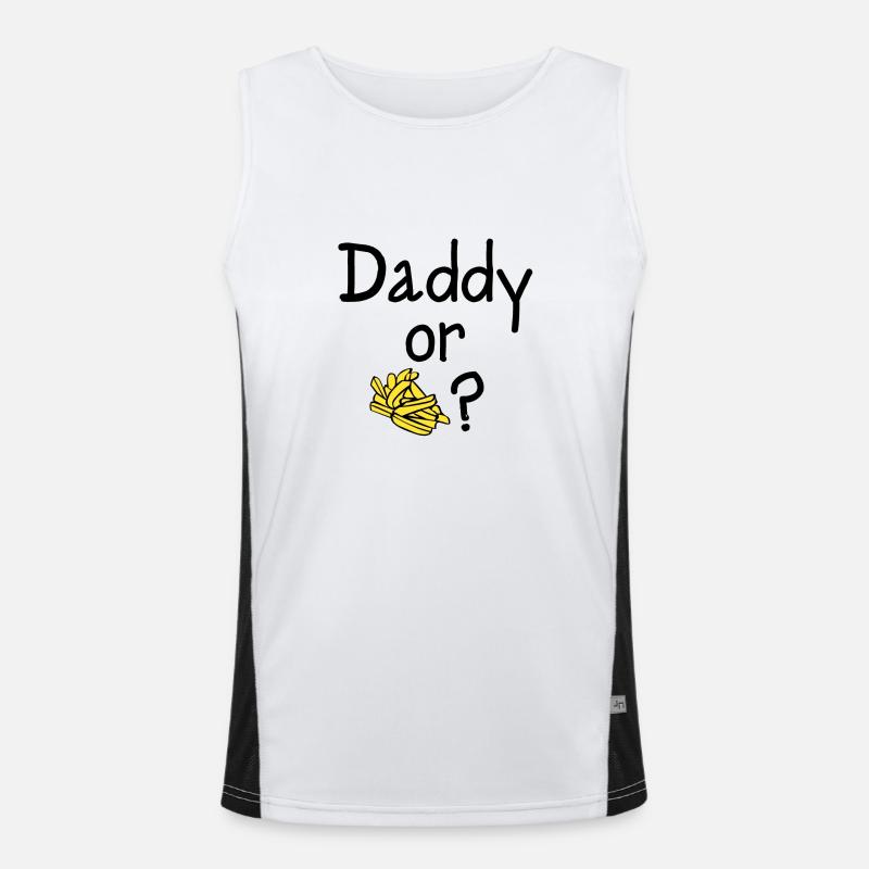 Daddy oder Chips? Funktionelles Kontrast-Tank Top für Männer 