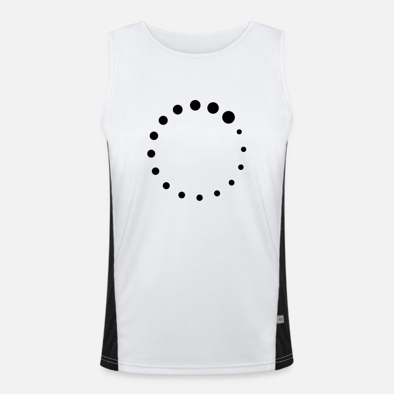 Loading Circle - Men's Functional Contrast Tank Top  - white/black