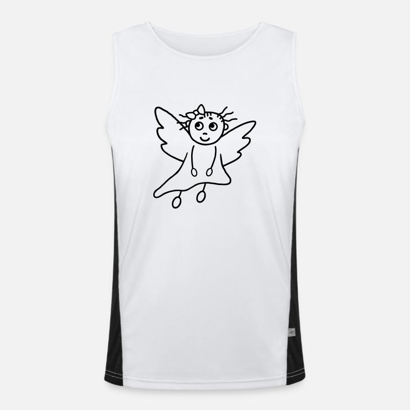Schutzengel Mädchen Funktionelles Kontrast-Tank Top für Männer 