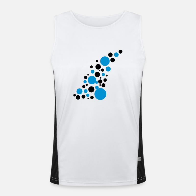 Circle points pattern design Men's Functional Contrast Tank Top 