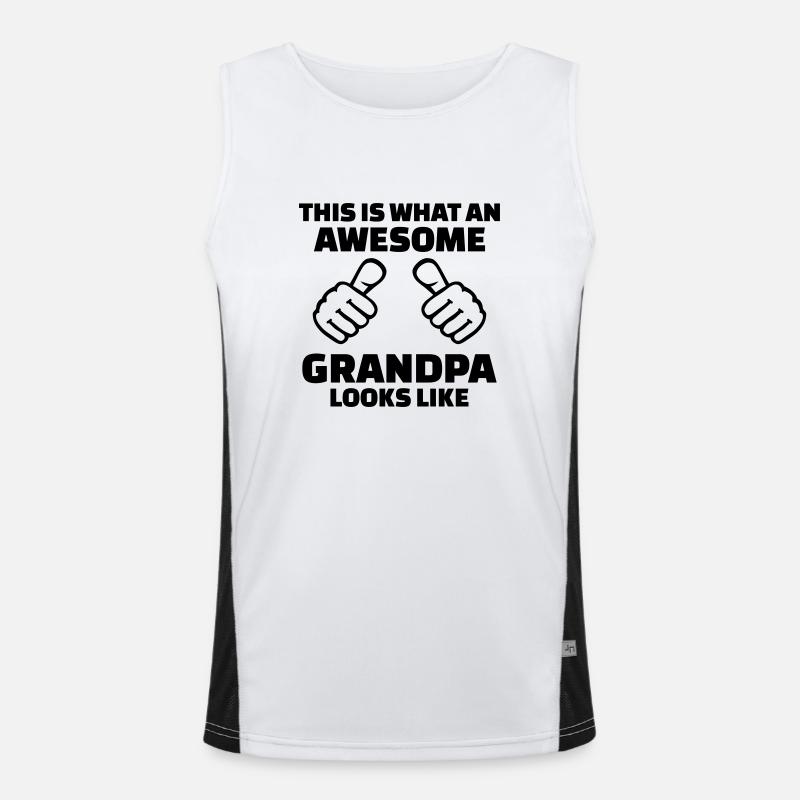 Opa Funktionelles Kontrast-Tank Top für Männer 