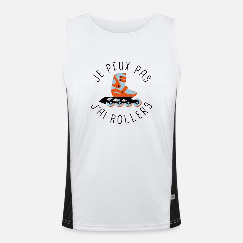 je peux pas j'ai rollers Débardeur respirant contrasté Homme 