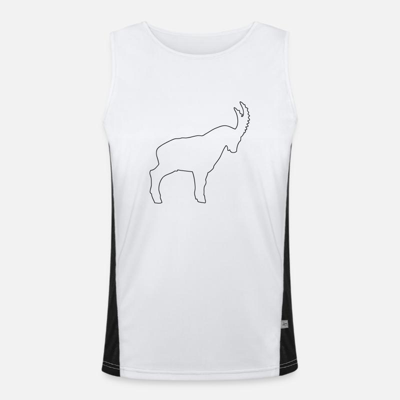 Steinbock Funktionelles Kontrast-Tank Top für Männer 