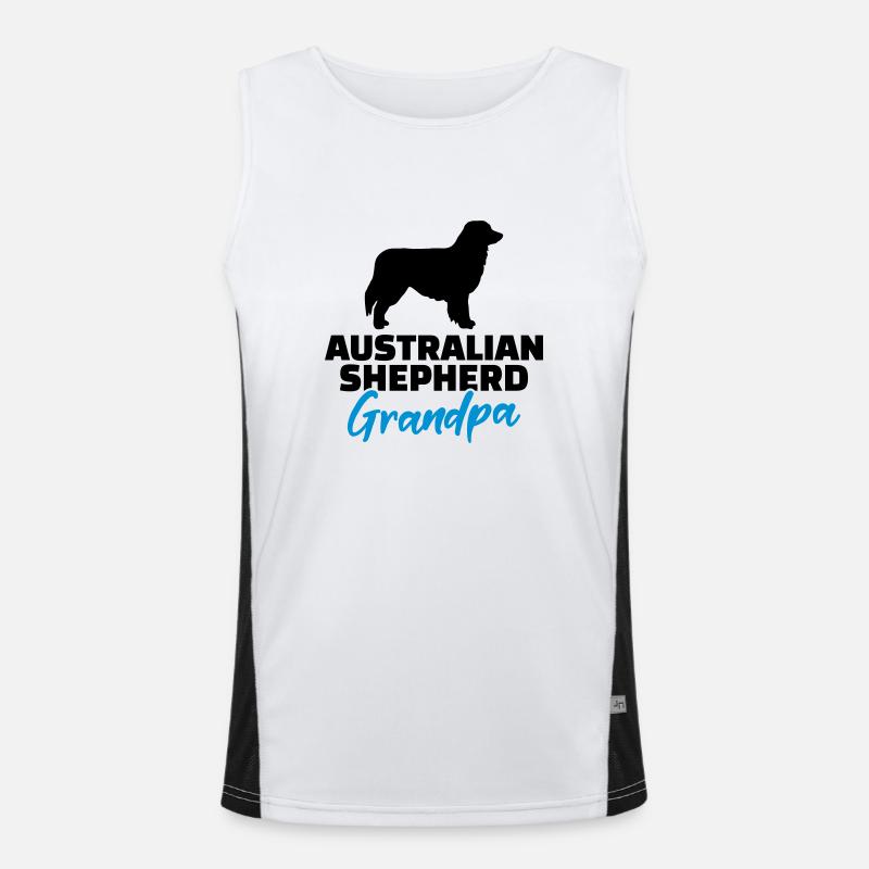 Australian Shepherd Men's Functional Contrast Tank Top 