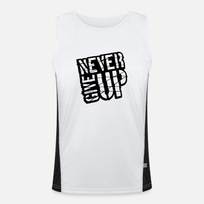 Never give up Men's Functional Contrast Tank Top 
