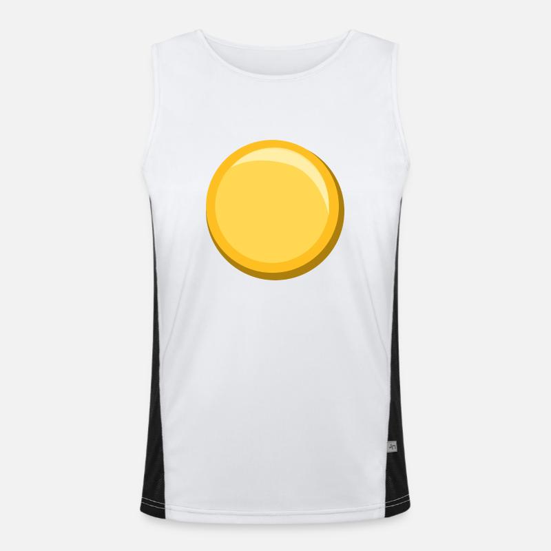 Bouton d’icône de modèle de modèle d’autocollant doré Débardeur respirant contrasté Homme 