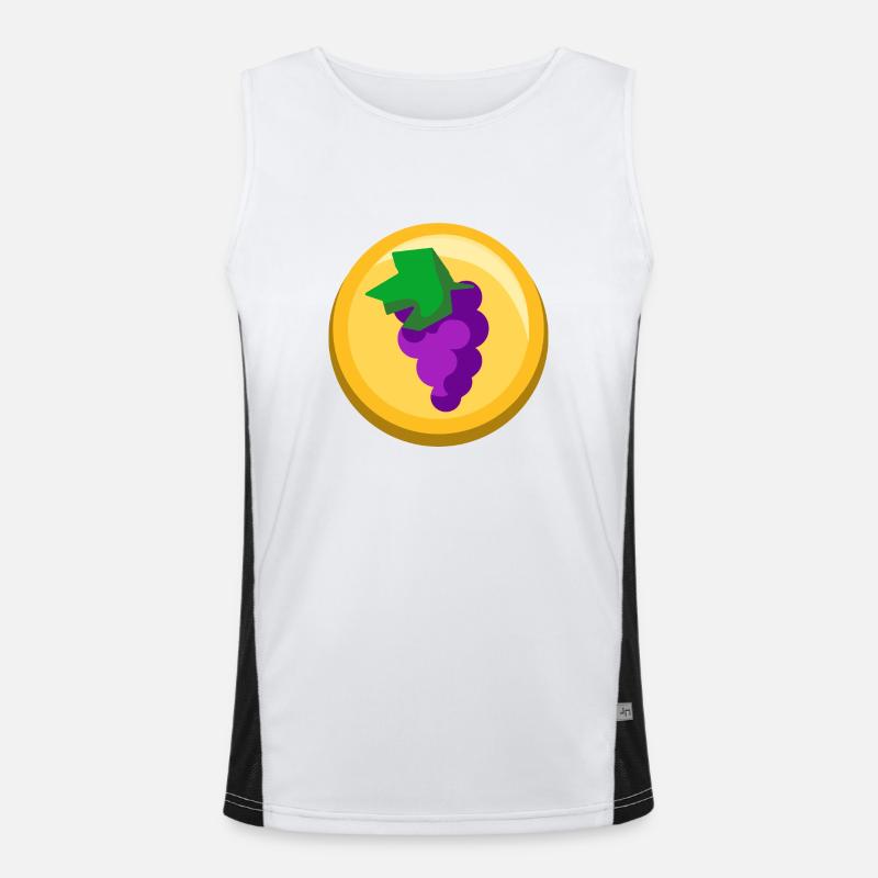 Grape Sticker Fruit Fruit Icon Men's Functional Contrast Tank Top 