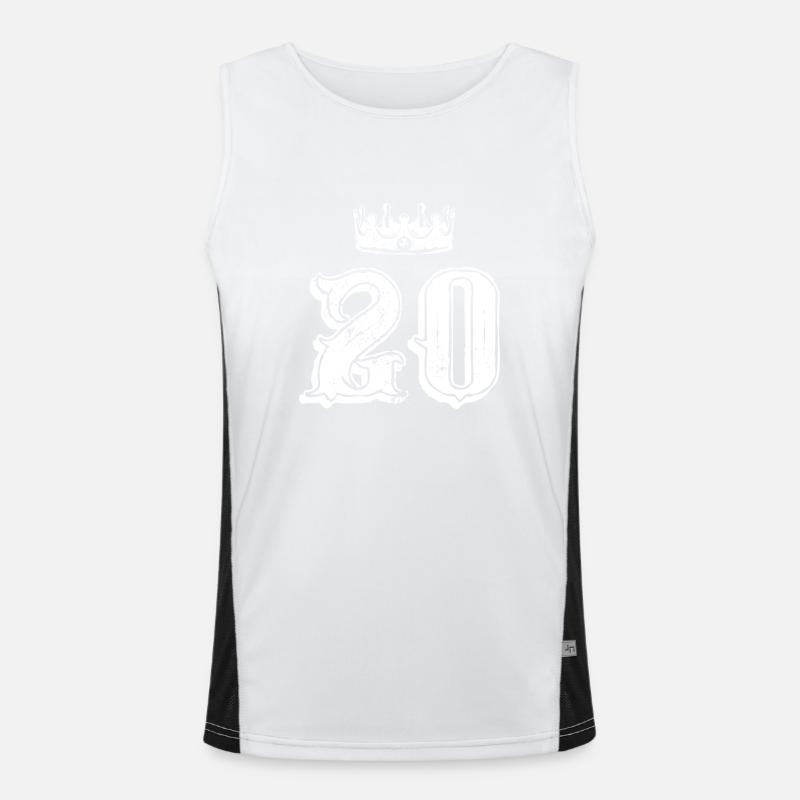 20 number crown Men's Functional Contrast Tank Top 