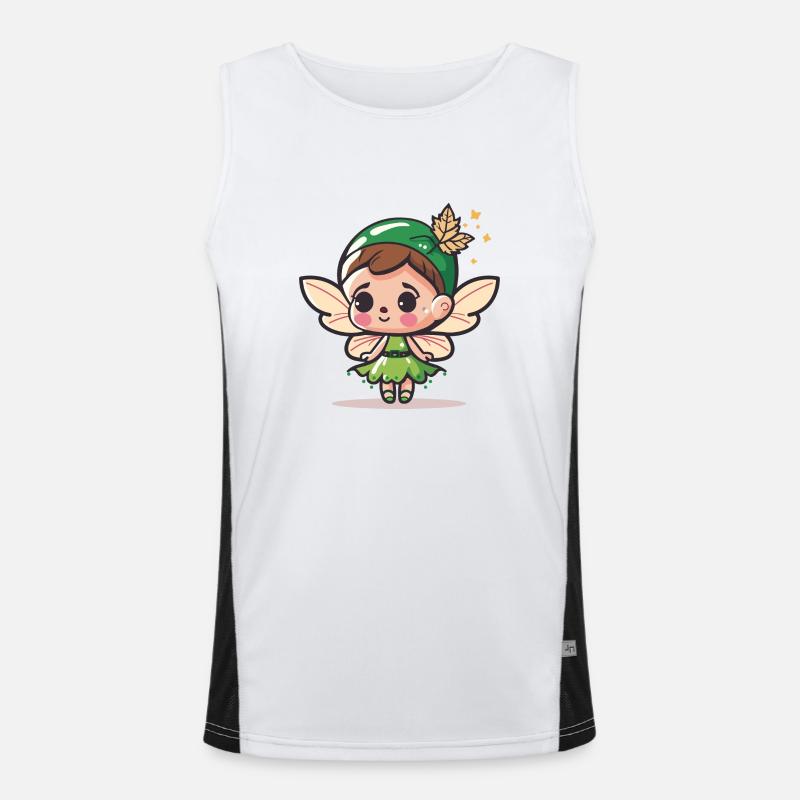 Hübsche Feenillustration Funktionelles Kontrast-Tank Top für Männer 