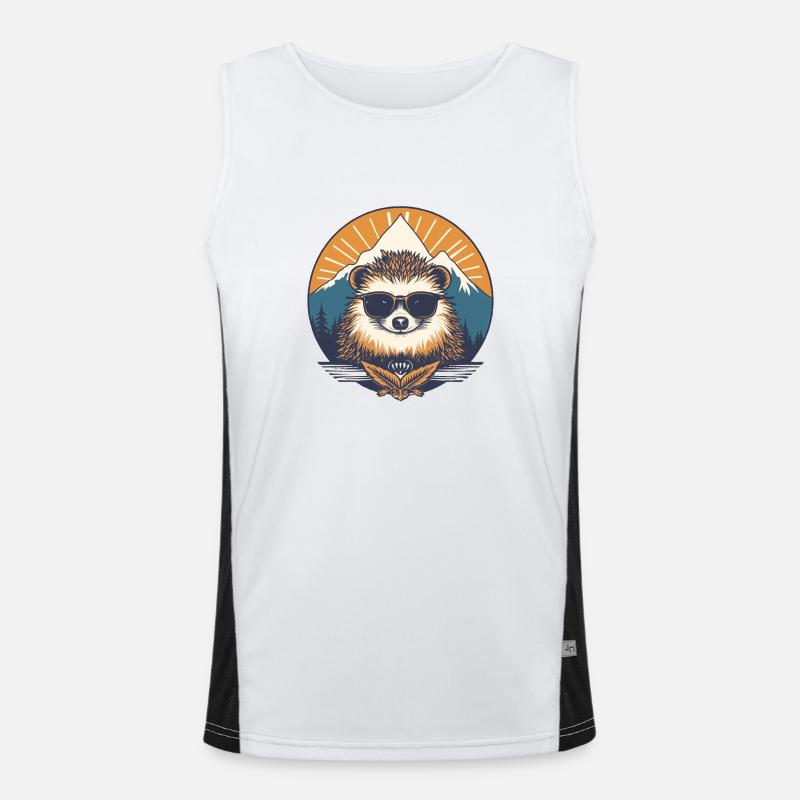 Cooler Igel Funktionelles Kontrast-Tank Top für Männer 