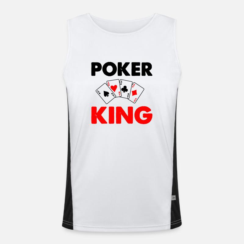 Roi du poker Débardeur respirant contrasté Homme 