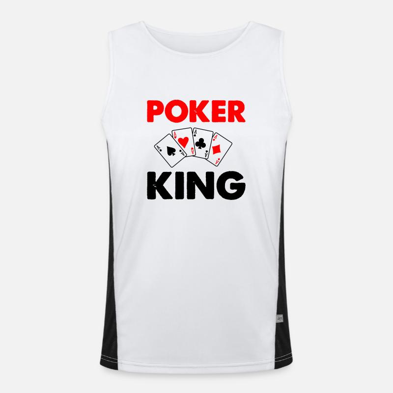 Roi du poker Débardeur respirant contrasté Homme 