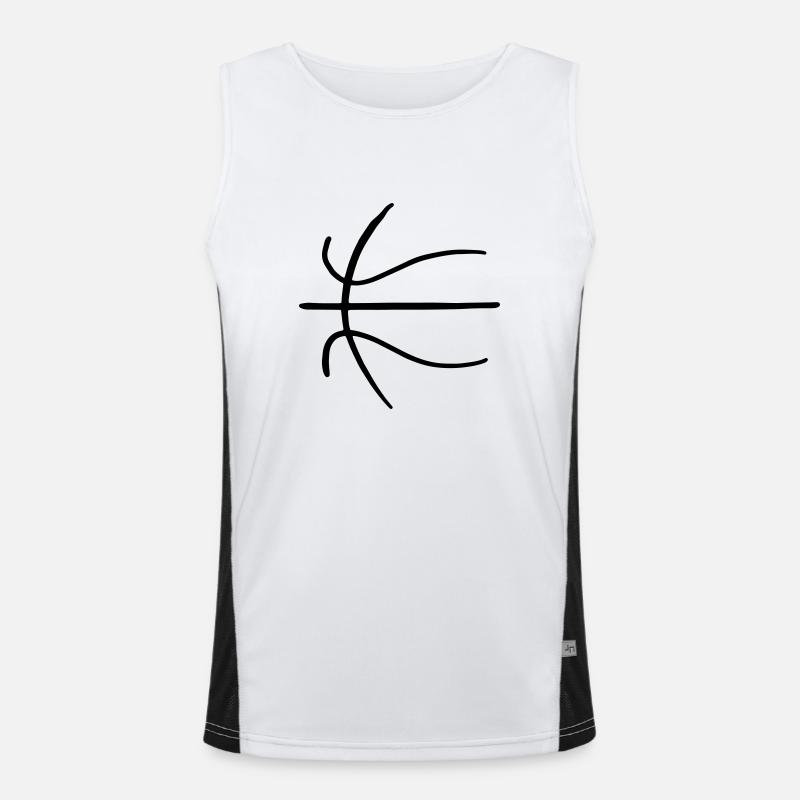 Basketball Zeichenfläche 1 Funktionelles Kontrast-Tank Top für Männer 