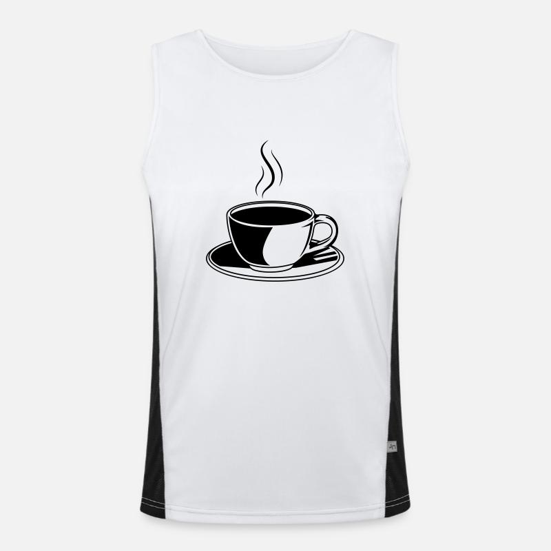 Icône de tasse à café Débardeur respirant contrasté Homme 