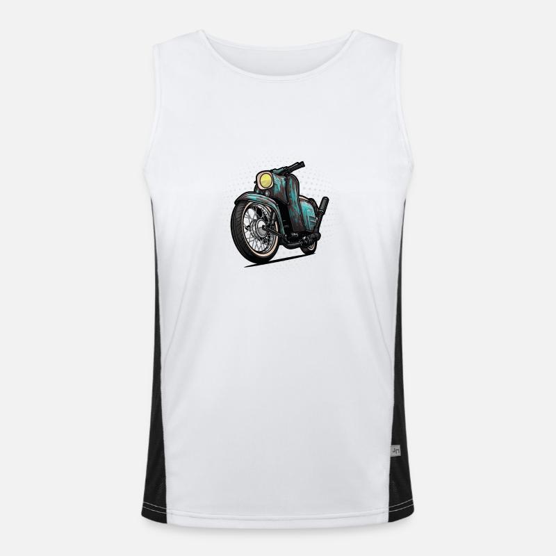 Schwalbe Tuning (turquoise / rust) // Illustration Men's Functional Contrast Tank Top 