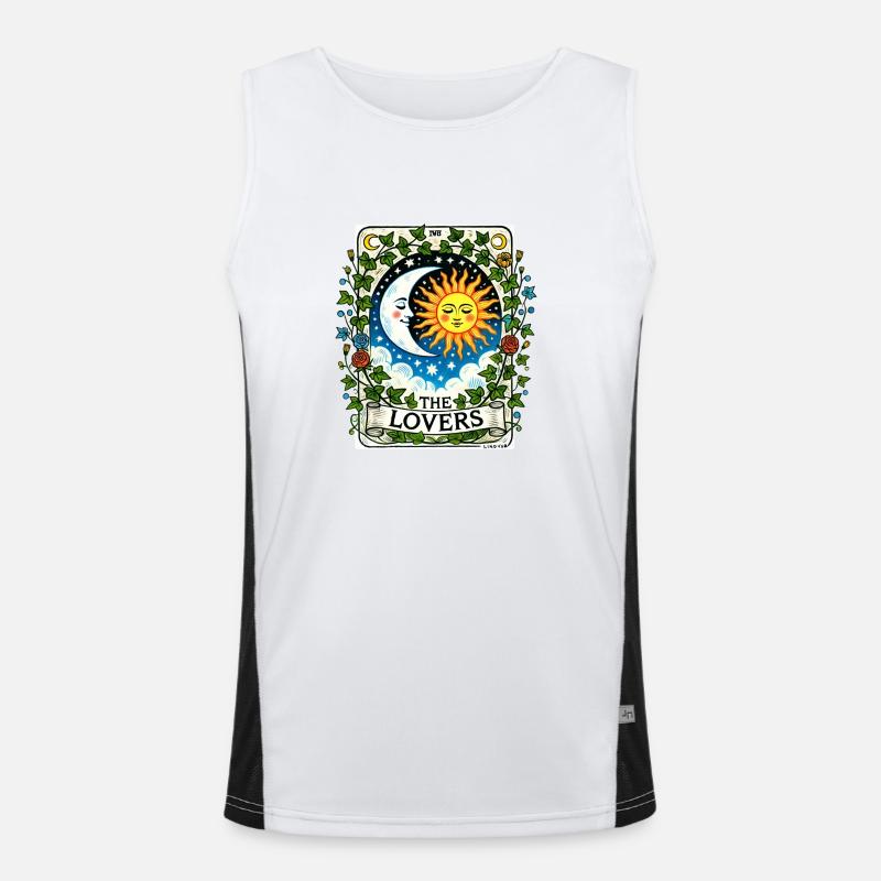 Das Tarot der Liebenden Funktionelles Kontrast-Tank Top für Männer 
