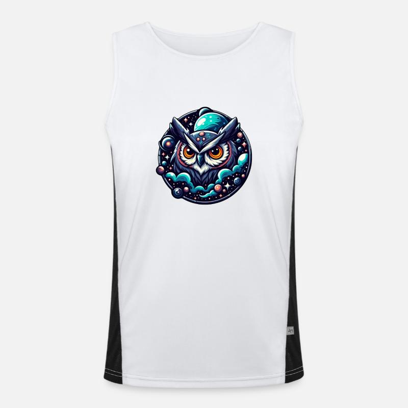 Himmlische Eule Funktionelles Kontrast-Tank Top für Männer 