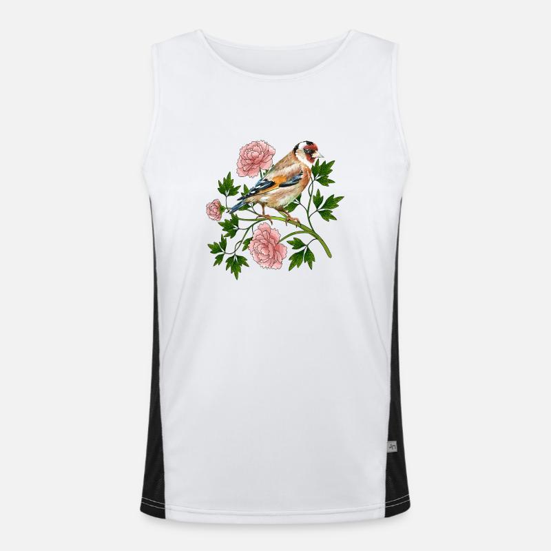 Bunter Vogel Funktionelles Kontrast-Tank Top für Männer 