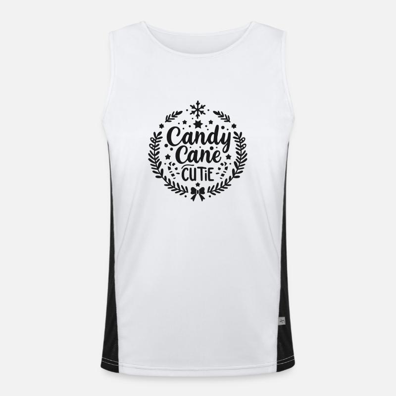 Candy Cane Cutie Men's Functional Contrast Tank Top 