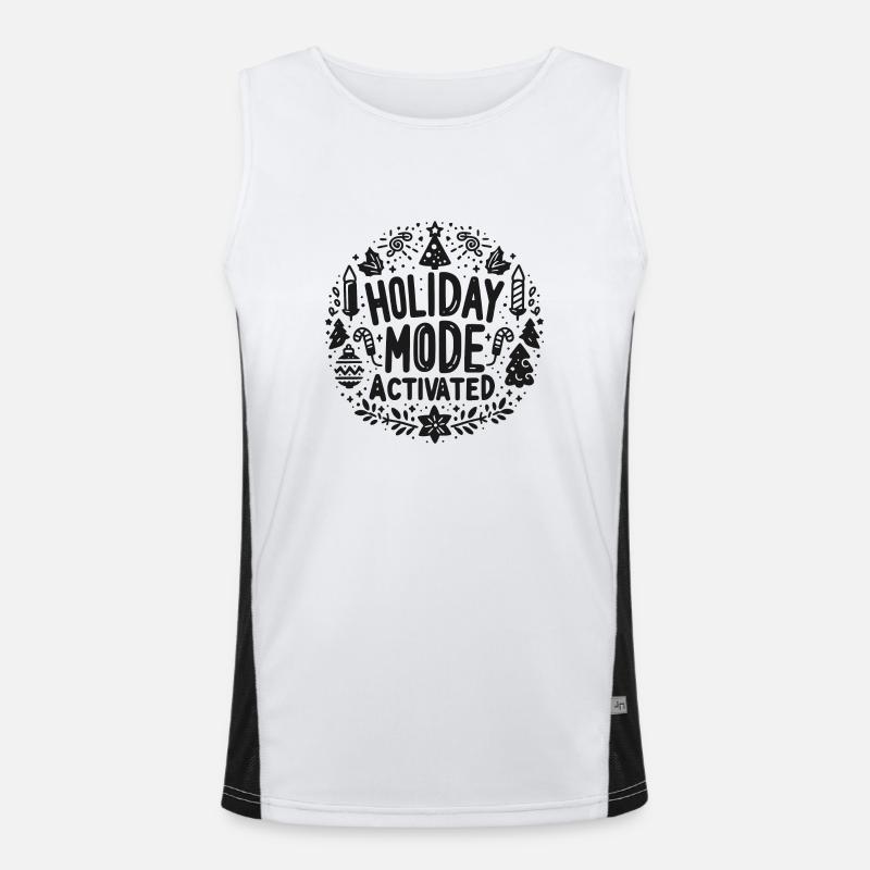 Holiday Mode Activated Men's Functional Contrast Tank Top 
