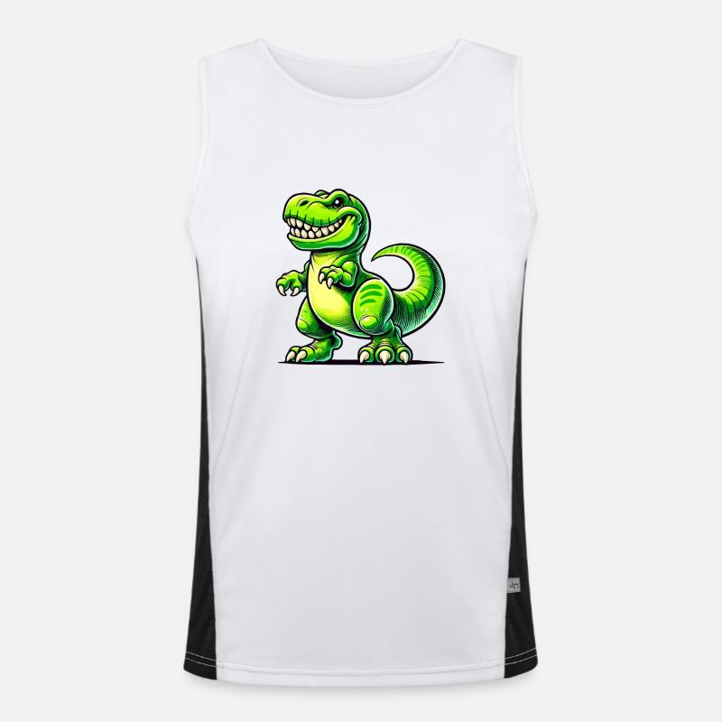 Dinosaurier T-Rex Funktionelles Kontrast-Tank Top für Männer 