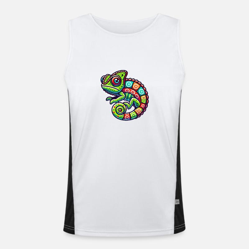 chamäleon Funktionelles Kontrast-Tank Top für Männer 