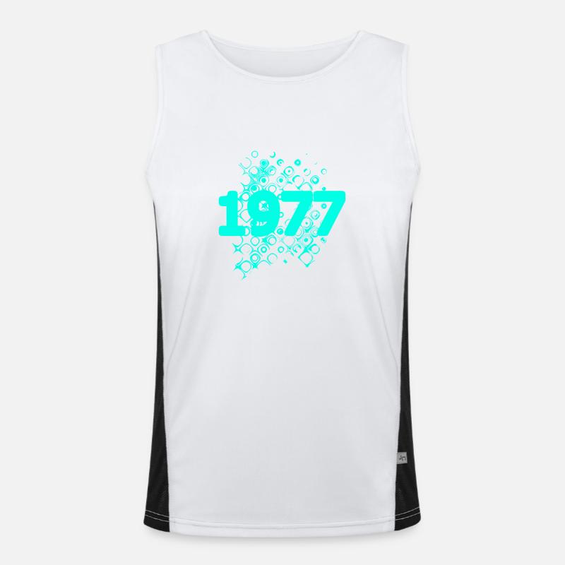 Retro 1977 Funktionelles Kontrast-Tank Top für Männer 