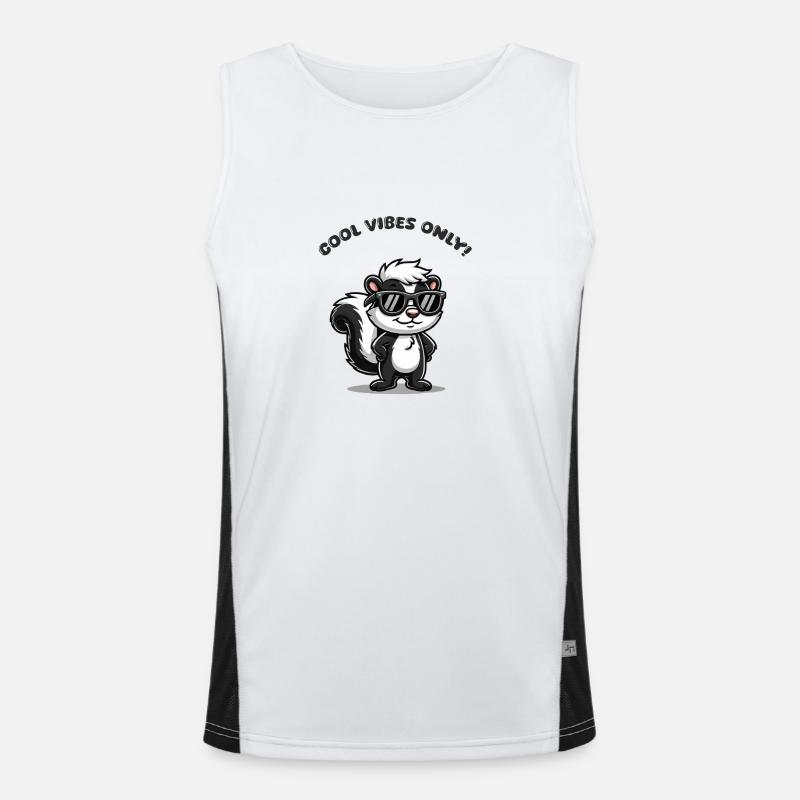stinktier comic cool Funktionelles Kontrast-Tank Top für Männer 
