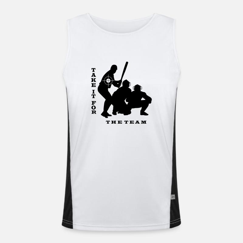 Baseball Hardball Softball Strike Hit Pitcher Funktionelles Kontrast-Tank Top für Männer 