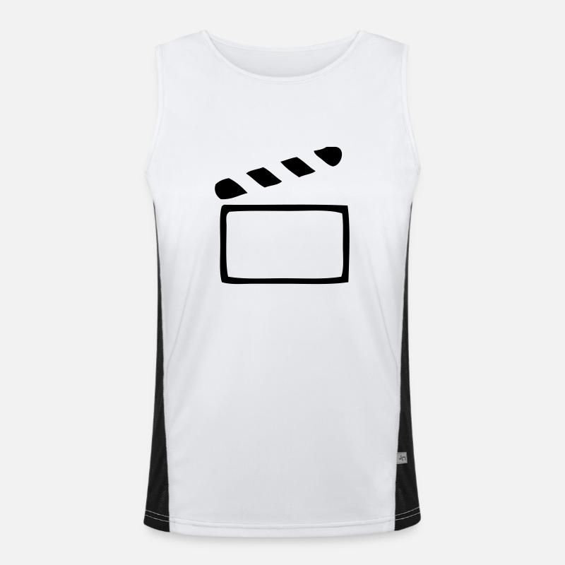 Clapperboard - Men's Functional Contrast Tank Top  - white/black