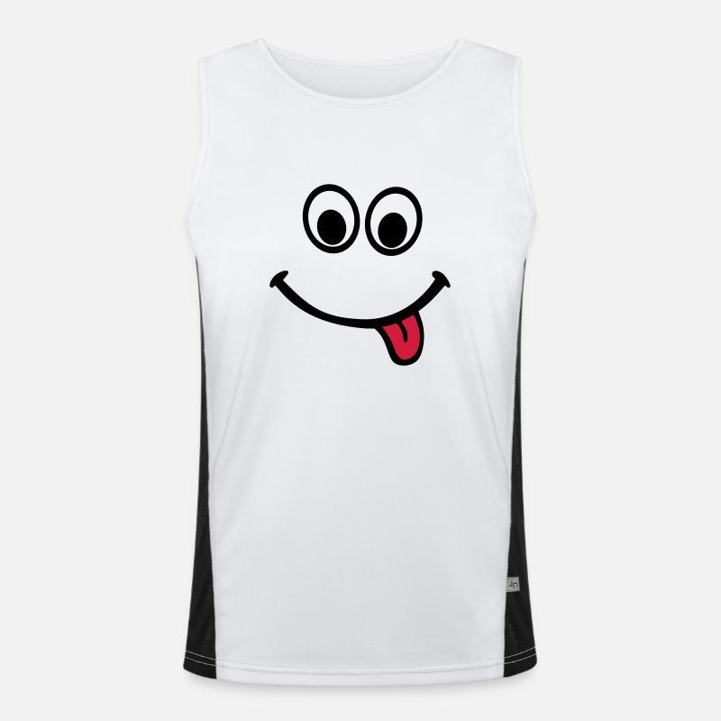 Gesicht Funktionelles Kontrast-Tank Top für Männer 