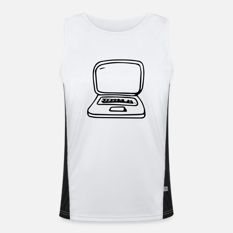 Laptop,Computer,Anzeige,Internet,digital,tragbar Funktionelles Kontrast-Tank Top für Männer 