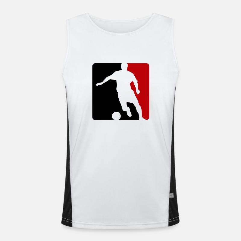 Soccer player - Men's Functional Contrast Tank Top  - white/black