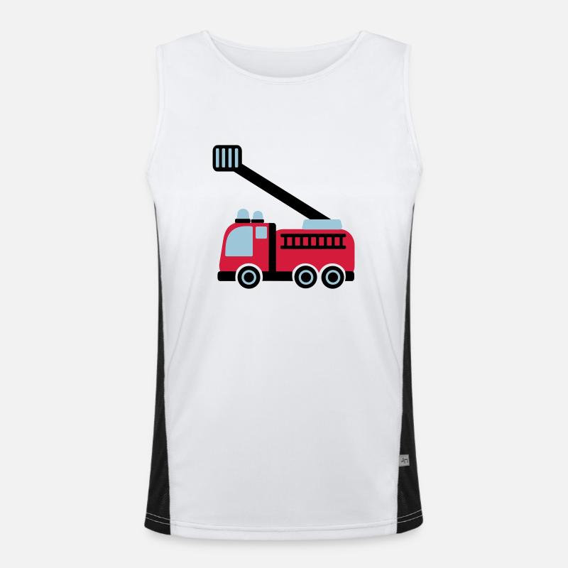Fire engine - Men's Functional Contrast Tank Top  - white/black