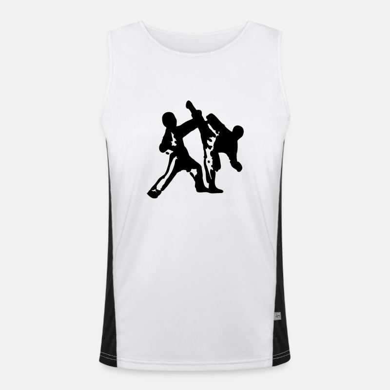 Taekwondo Kampfkunst -1 Funktionelles Kontrast-Tank Top für Männer 