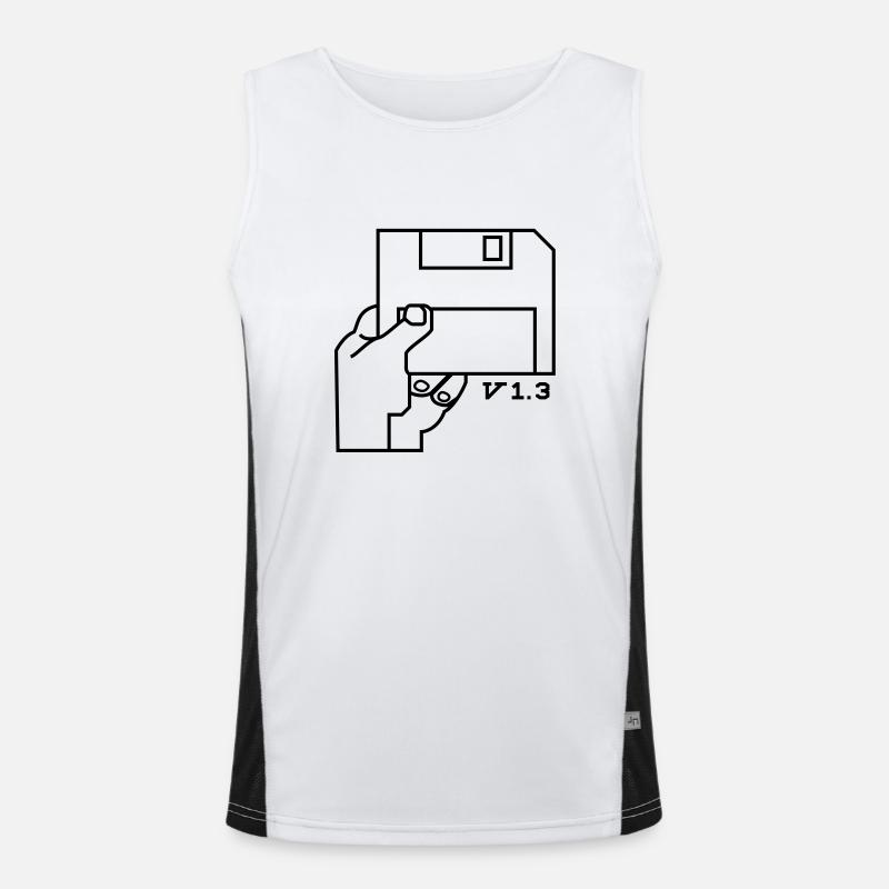Amiga Workbench Disk - Men's Functional Contrast Tank Top  - white/black