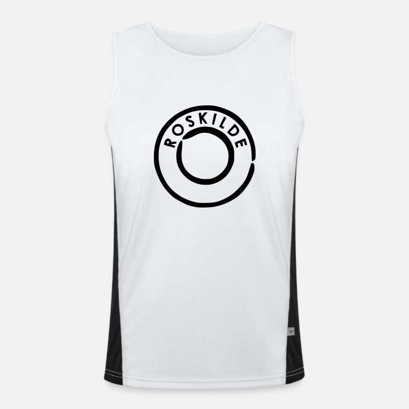 Roskilde - Men's Functional Contrast Tank Top  - white/black