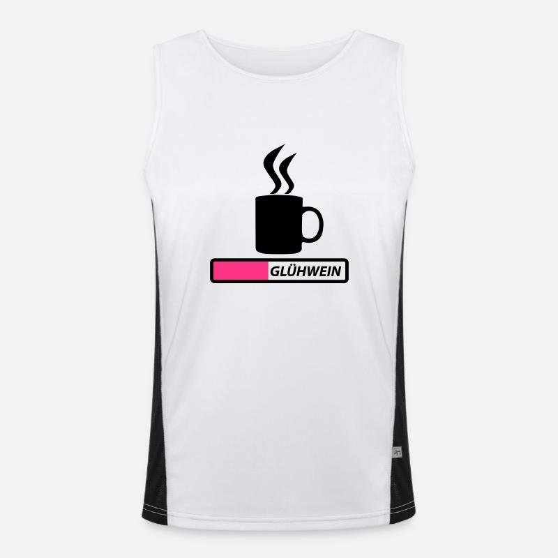 gluehwein - Men's Functional Contrast Tank Top - white/black