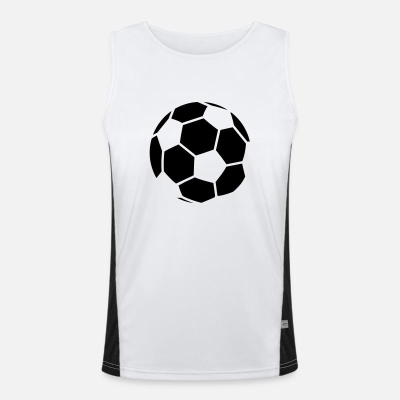 Soccer Pattern - Men's Functional Contrast Tank Top  - white/black