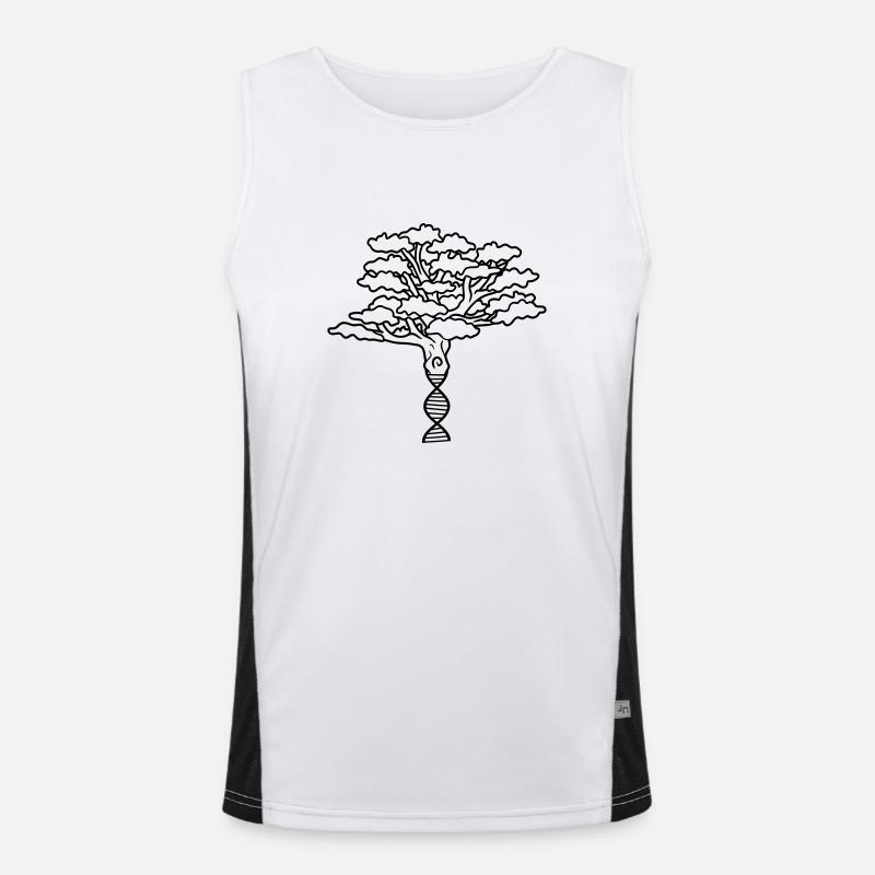 world dna dns pedigree nature heritage inherit tree Men's Functional Contrast Tank Top 
