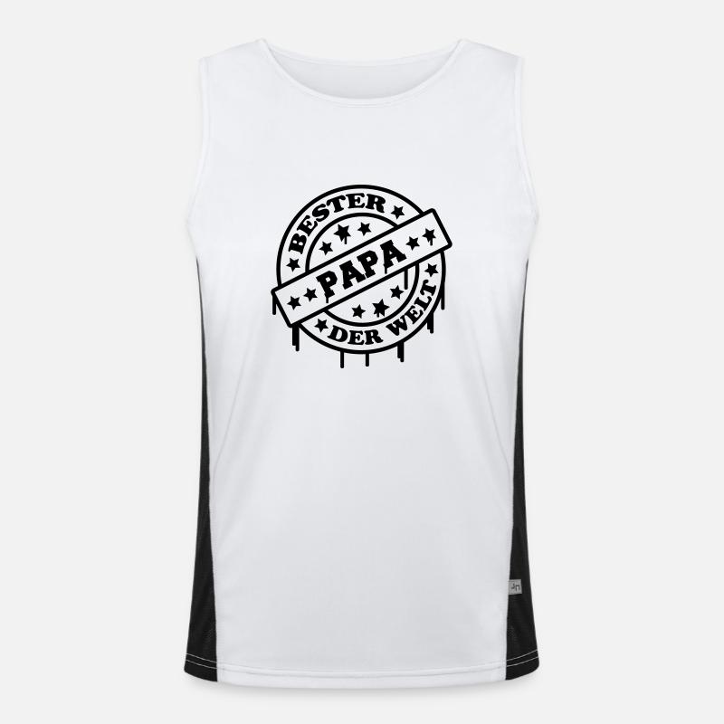 bester_papa_der_welt Funktionelles Kontrast-Tank Top für Männer 