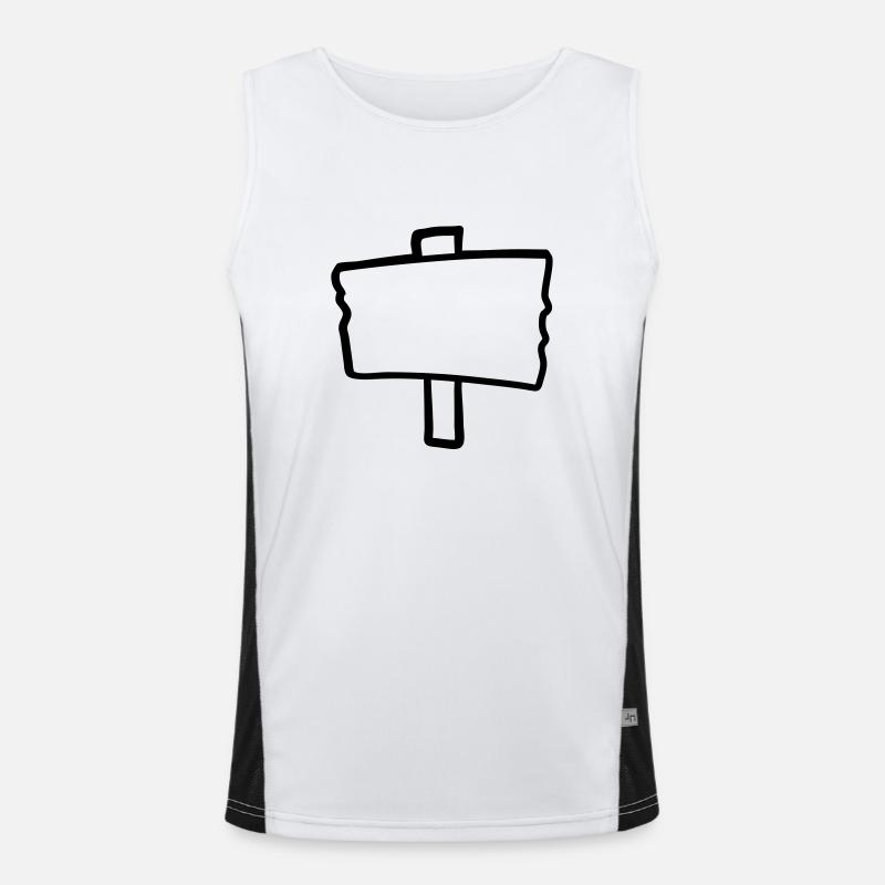 Shield wood frame Men's Functional Contrast Tank Top 
