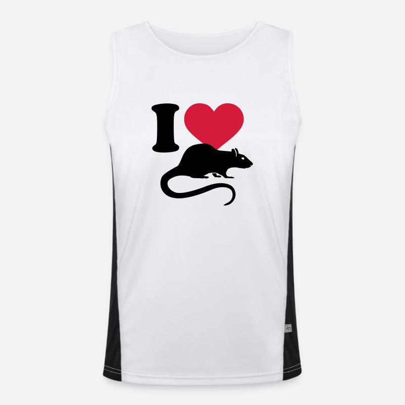 Ratte Funktionelles Kontrast-Tank Top für Männer 