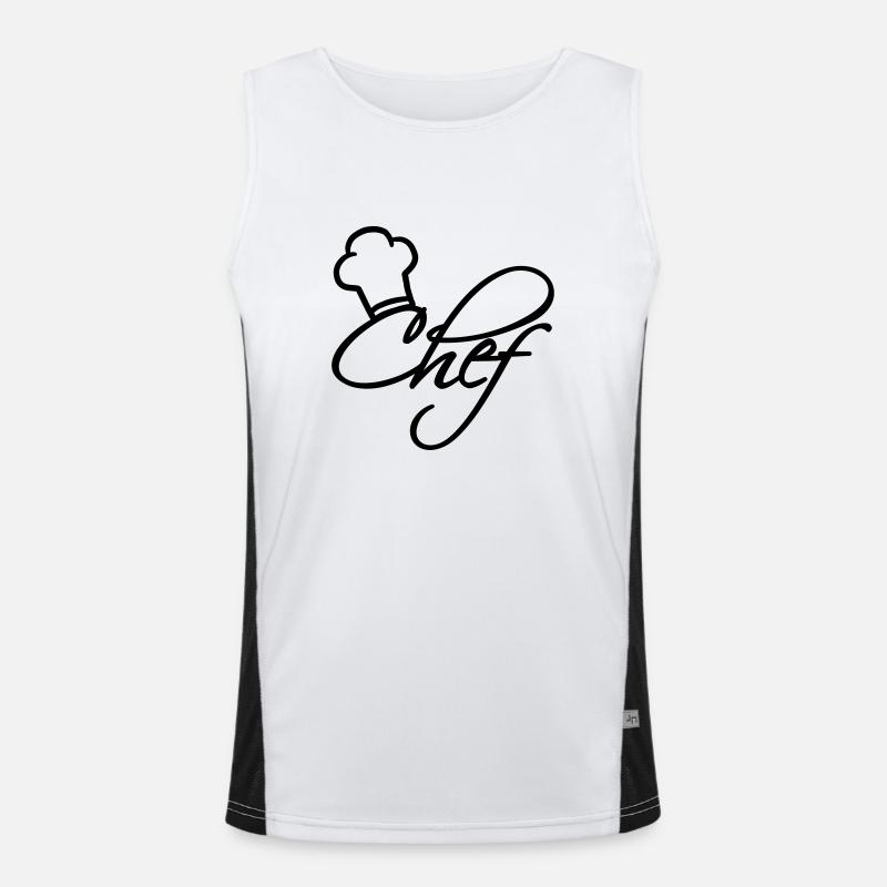 Chef hat chef - Men's Functional Contrast Tank Top  - white/black
