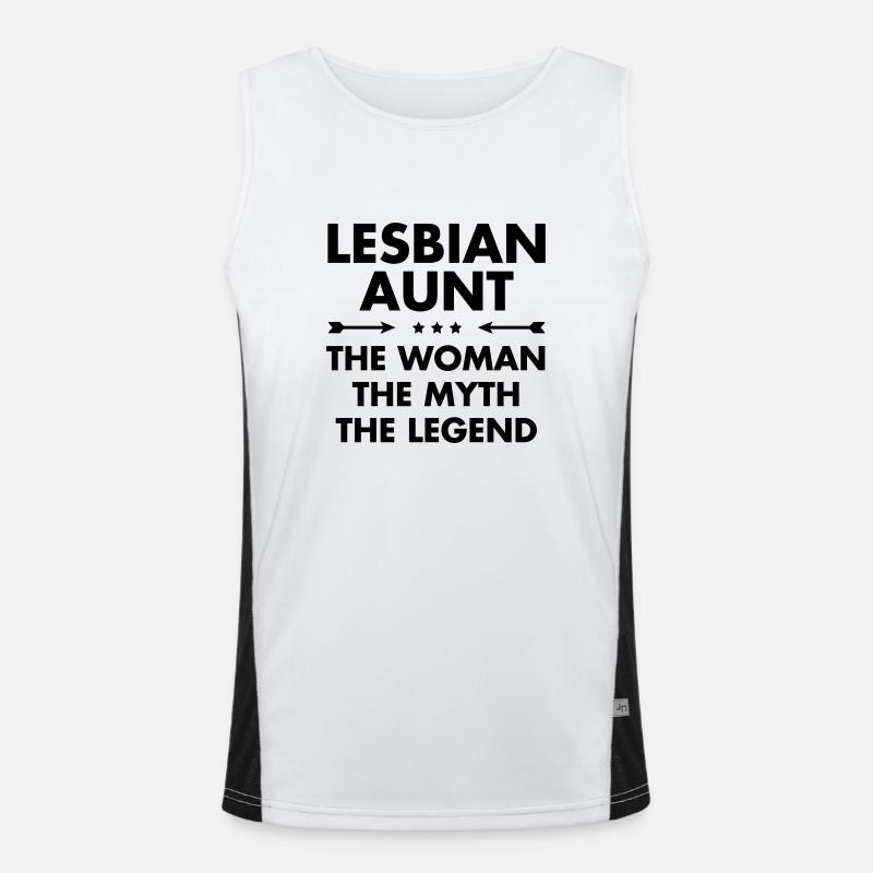 Lesbian Aunt Funktionelles Kontrast-Tank Top für Männer 