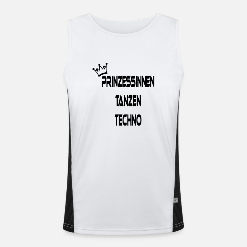 prinzessinnen_tanzen_techno Funktionelles Kontrast-Tank Top für Männer 